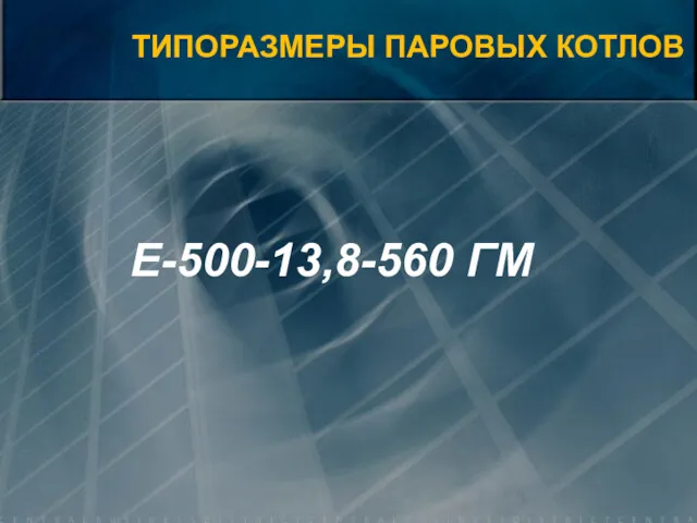 Е-500-13,8-560 ГМ ТИПОРАЗМЕРЫ ПАРОВЫХ КОТЛОВ