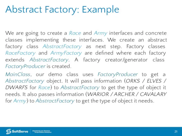 We are going to create a Race and Army interfaces