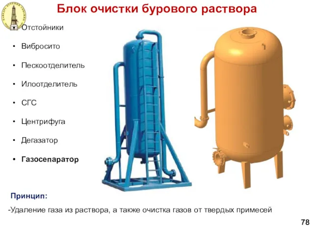 Блок очистки бурового раствора 78 Отстойники Вибросито Пескоотделитель Илоотделитель СГС