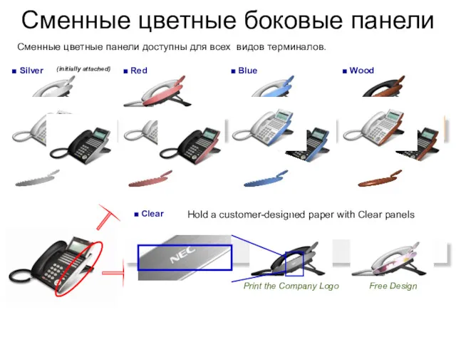 Ｐage Сменные цветные боковые панели Hold a customer-designed paper with