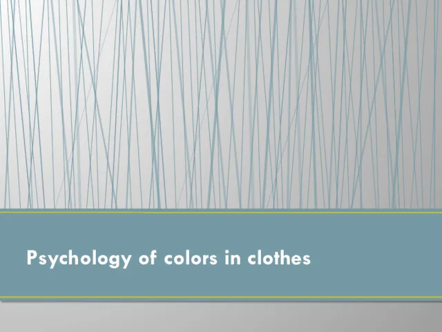 Psychology of colors in clothes