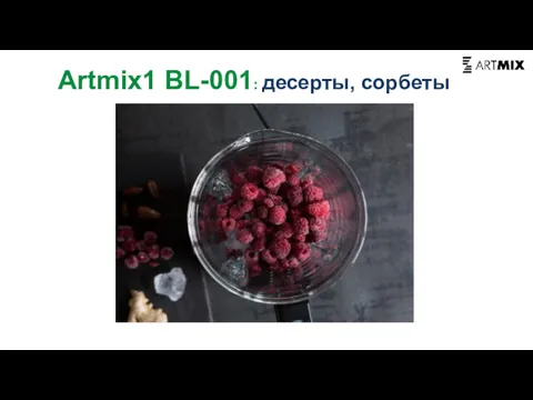 Artmix1 BL-001: десерты, сорбеты