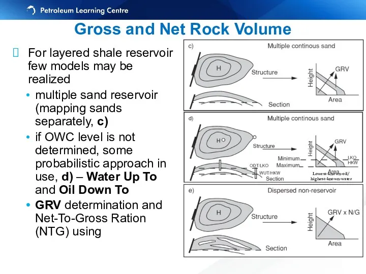 Gross and Net Rock Volume For layered shale reservoir few