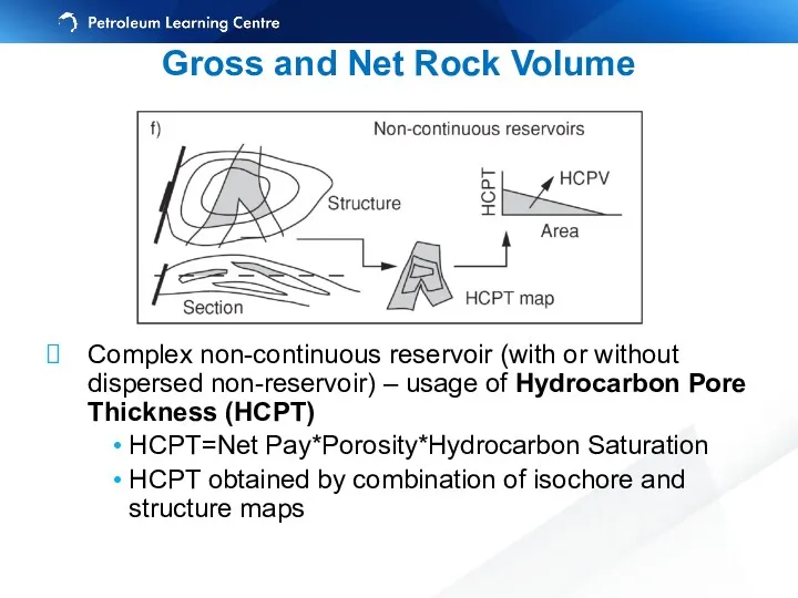 Gross and Net Rock Volume Complex non-continuous reservoir (with or