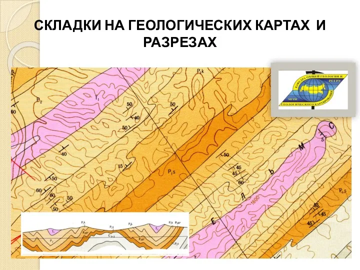 СКЛАДКИ НА ГЕОЛОГИЧЕСКИХ КАРТАХ И РАЗРЕЗАХ