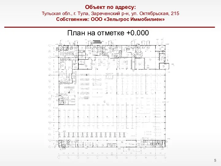 План на отметке +0.000 Объект по адресу: Тульская обл., г.