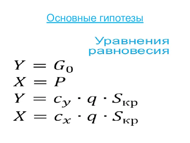 Основные гипотезы