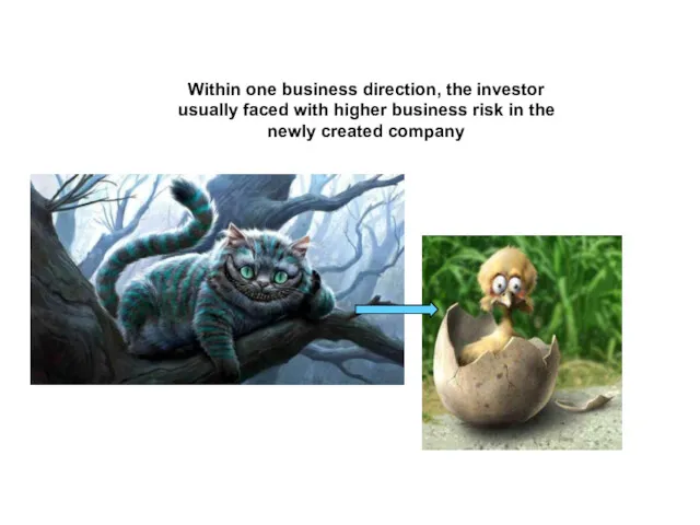 Within one business direction, the investor usually faced with higher