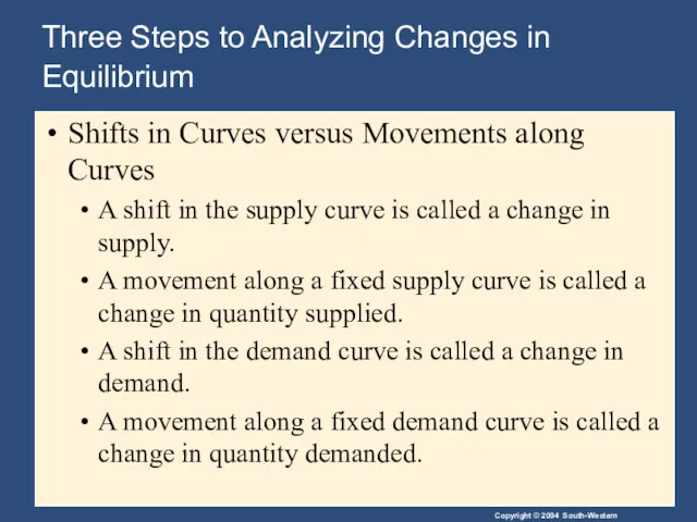 Three Steps to Analyzing Changes in Equilibrium Shifts in Curves