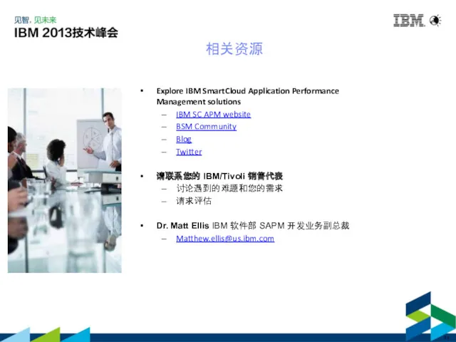 相关资源 Explore IBM SmartCloud Application Performance Management solutions IBM SC