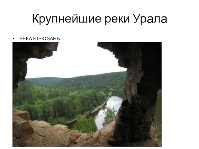 Крупнейшие реки Урала РЕКА ЮРЮЗАНЬ