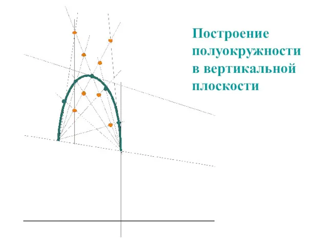 Построение полуокружности в вертикальной плоскости