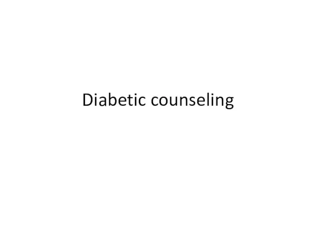 Diabetic counceling