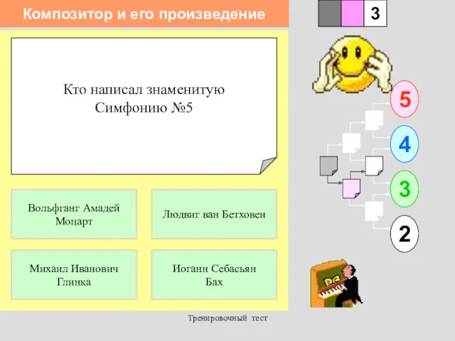 Тренировочный тест Кто написал знаменитую Симфонию №5 1 Михаил Иванович