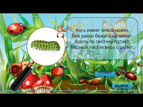 Хоть имеет много ножек, Все равно бежать не может. Вдоль