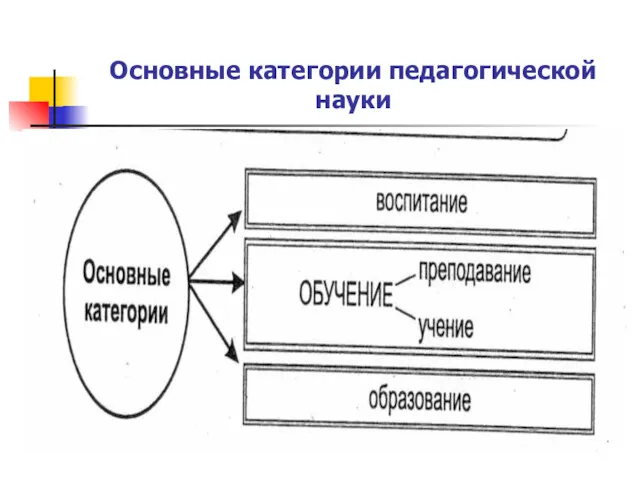 Основные категории педагогической науки