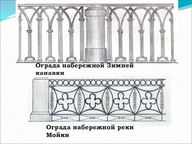 Ограда набережной Зимней канавки Ограда набережной реки Мойки