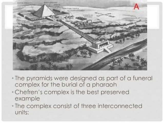 The pyramids were designed as part of a funeral complex