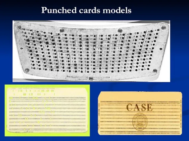 Punched cards models