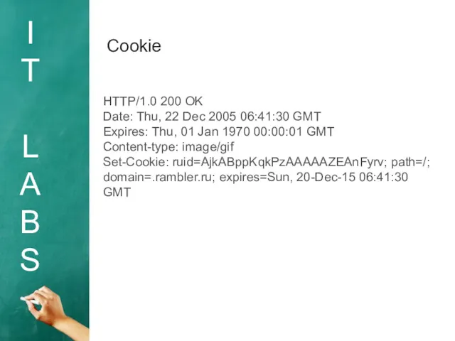 I T L A B S Сookie HTTP/1.0 200 OK