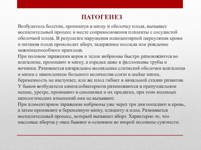 Возбудитель болезни, проникнув в матку и оболочку плода, вызывает воспалительный