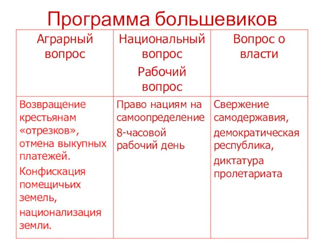 Программа большевиков