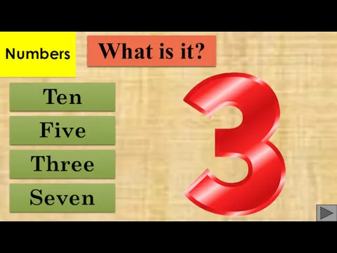 Seven Five Ten Three What is it? Numbers