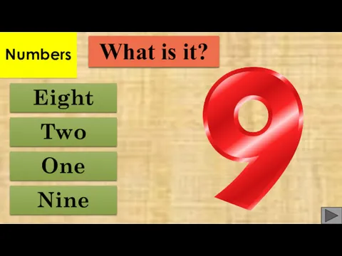 Eight Two One Nine What is it? Numbers