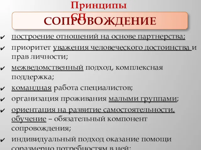 построение отношений на основе партнерства; приоритет уважения человеческого достоинства и