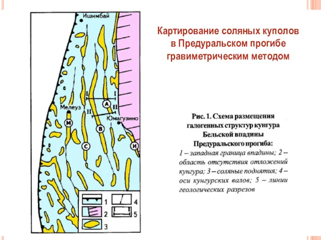 Картирование соляных куполов в Предуральском прогибе гравиметрическим методом