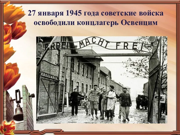 27 января 1945 года советские войска освободили концлагерь Освенцим