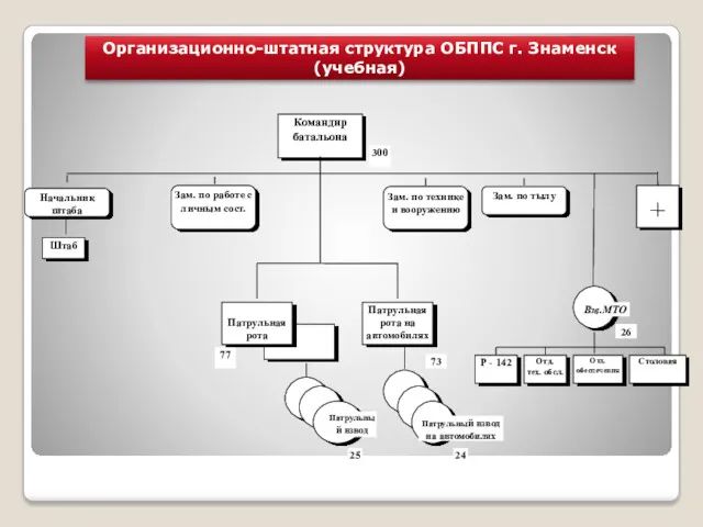 Организационно-штатная структура ОБППС г. Знаменск (учебная)