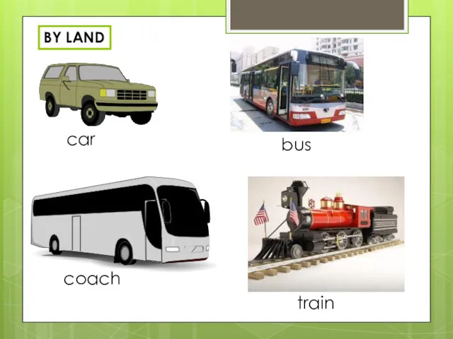 BY LAND car bus coach train
