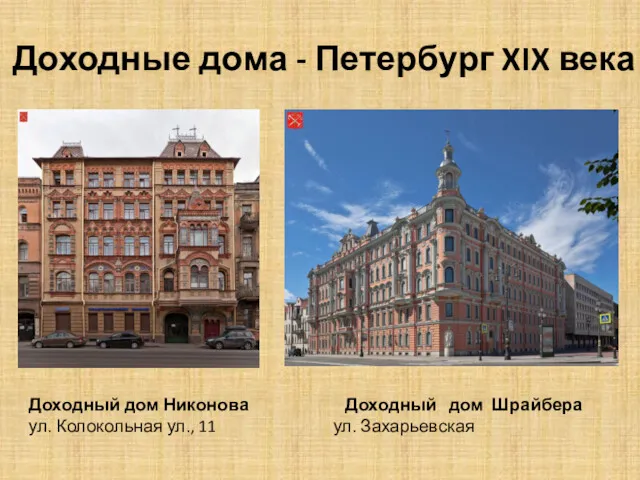Доходные дома - Петербург XIX века Доходный дом Никонова Доходный