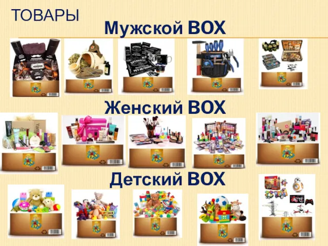 ТОВАРЫ Мужской BOX Женский BOX Детский BOX