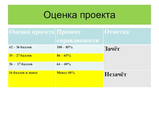 Оценка проекта