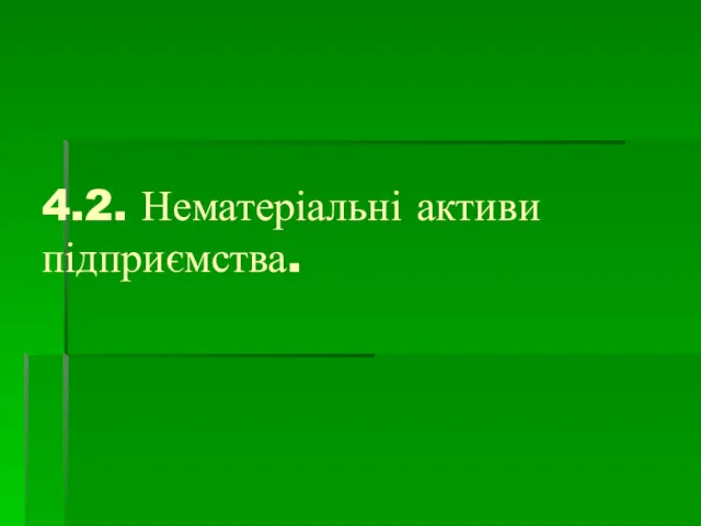 4.2. Нематеріальні активи підприємства.