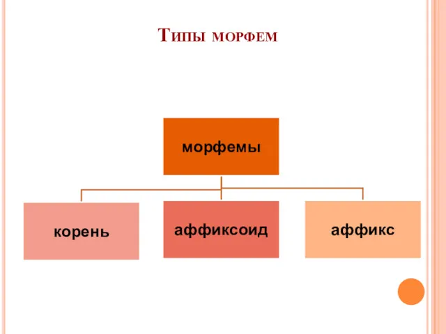 Типы морфем