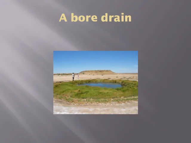 A bore drain