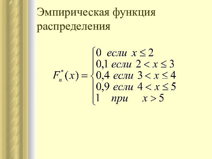 Эмпирическая функция распределения