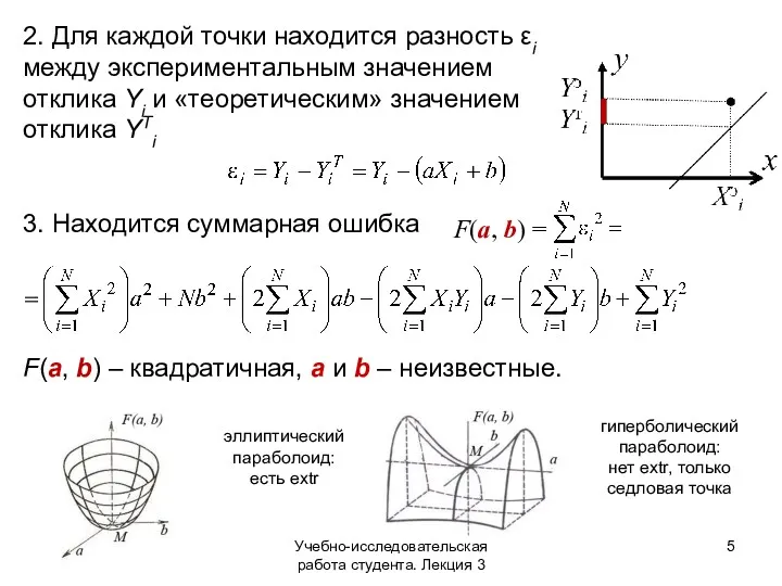 Учебно-исследовательская работа студента. Лекция 3 2. Для каждой точки находится