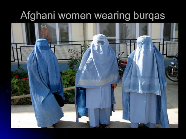 Afghani women wearing burqas