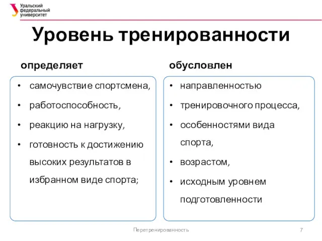 Уровень тренированности определяет самочувствие спортсмена, работоспособность, реакцию на нагрузку, готовность