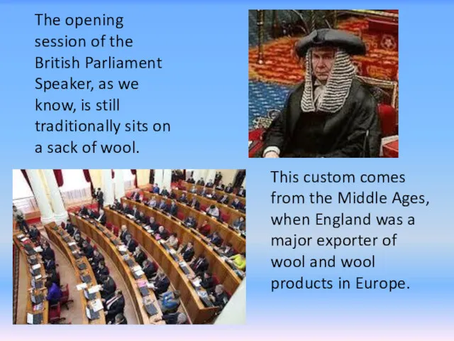 The opening session of the British Parliament Speaker, as we