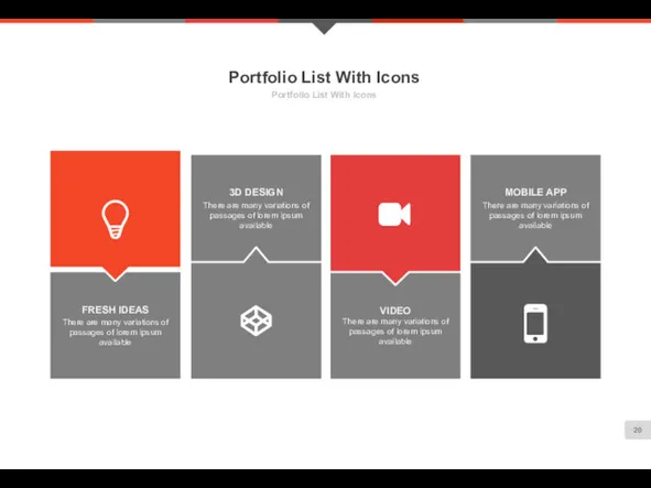 Portfolio List With Icons Portfolio List With Icons