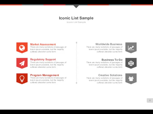 Iconic List Sample Iconic List Sample