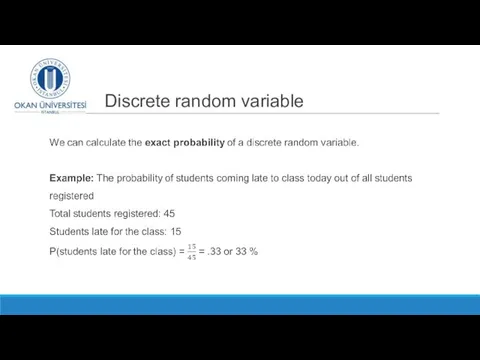 Discrete random variable