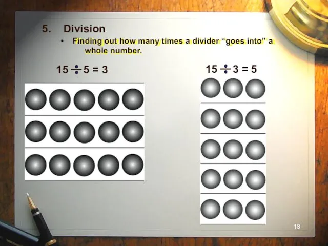 Finding out how many times a divider “goes into” a