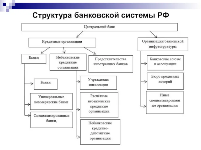 Структура банковской системы РФ