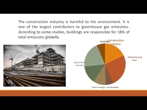 The construction industry is harmful to the environment. It is